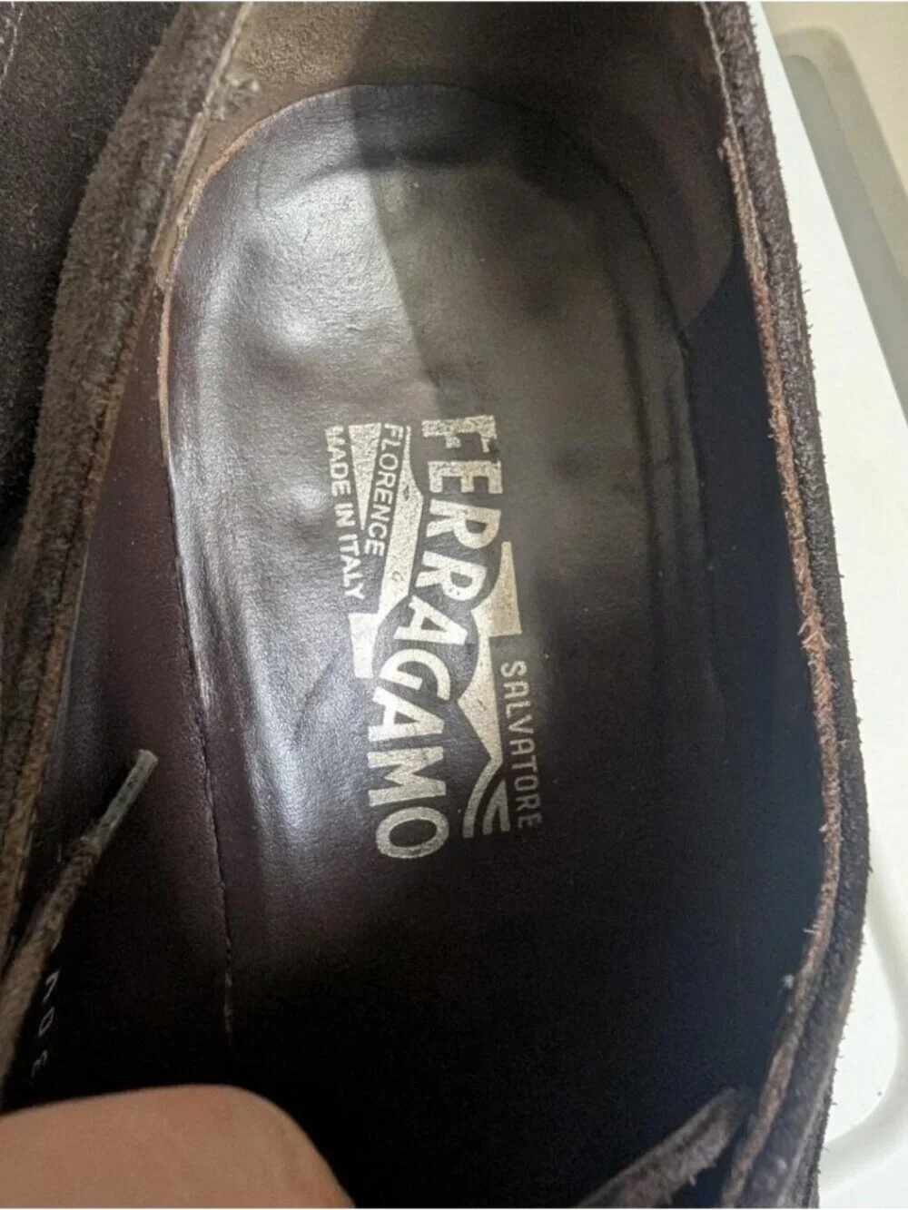 Salvatore Ferragamo Classic Dark Brown Suede Oxford Dress Shoes